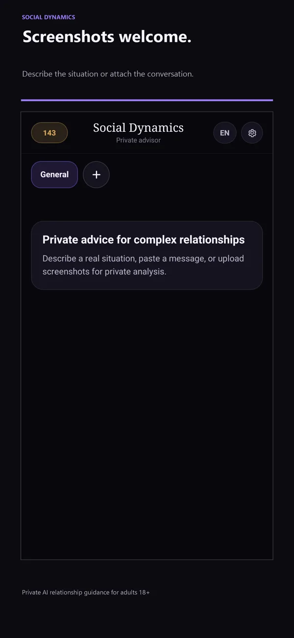 Add screenshots of a conversation